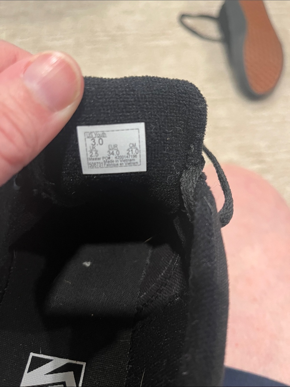 Vans Black Canvas Low-Profile Skate Shoes - Picture 3 of 3
